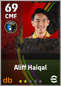 Aliff Haiqal — CMF, OVR 69, MAX 69