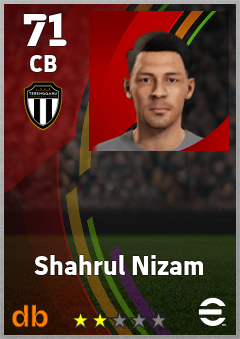 Shahrul Nizam — CB, OVR 71, MAX 71
