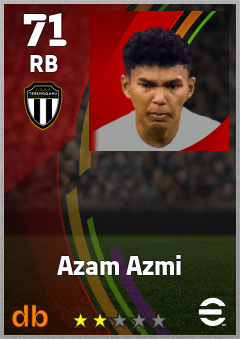 Azam Azmi — RB, OVR 71, MAX 71