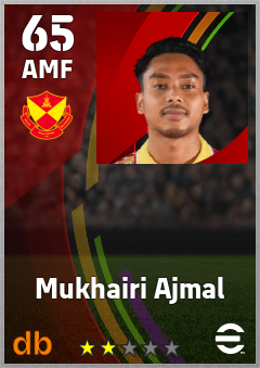 Mukhairi Ajmal — AMF, OVR 65, MAX 65