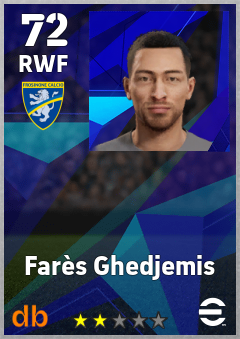 Farès Ghedjemis — RWF, OVR 72, MAX 72