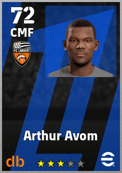 Arthur Avom — CMF, OVR 72, MAX 72
