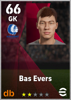 Bas Evers — GK, OVR 66, MAX 66