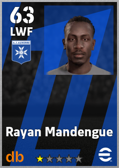 Rayan Mandengue — LWF, OVR 63, MAX 63