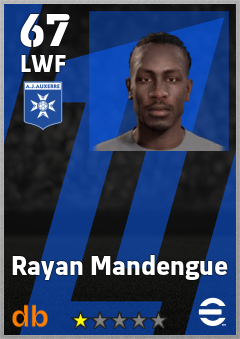 Rayan Mandengue — LWF, OVR 67, MAX 67