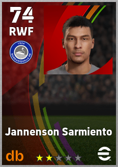 Jannenson Sarmiento — RWF, OVR 74, MAX 74