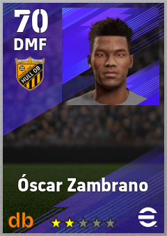 Óscar Zambrano — DMF, OVR 70, MAX 70