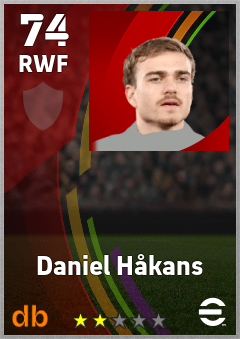 Daniel Håkans — RWF, OVR 74, MAX 74