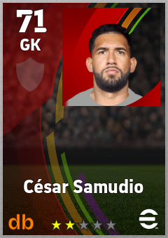 César Samudio — GK, OVR 71, MAX 71