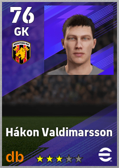 Hákon Valdimarsson — GK, OVR 76, MAX 76