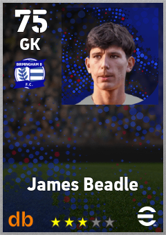 James Beadle — GK, OVR 75, MAX 75
