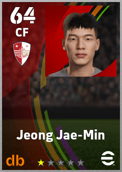 Jeong Jae-Min — CF, OVR 64, MAX 64