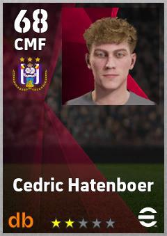 Cedric Hatenboer — CMF, OVR 68, MAX 68