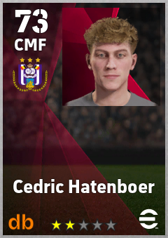 Cedric Hatenboer — CMF, OVR 73, MAX 73