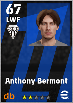 Anthony Bermont — LWF, OVR 67, MAX 67
