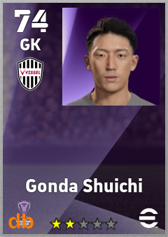 Gonda Shuichi — GK, OVR 74, MAX 74