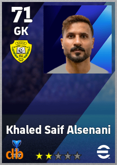 Khaled Saif Alsenani — GK, OVR 71, MAX 71