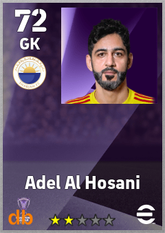 Adel Al Hosani — GK, OVR 72, MAX 72