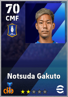 Notsuda Gakuto — CMF, OVR 70, MAX 70