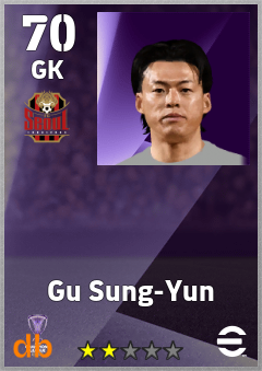 Gu Sung-Yun — GK, OVR 70, MAX 70