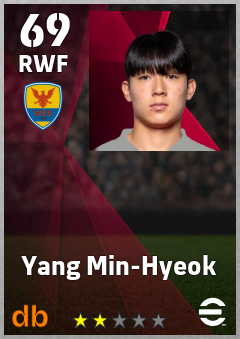 Yang Min-Hyeok — RWF, OVR 69, MAX 69
