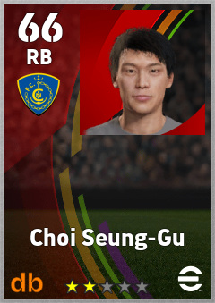 Choi Seung-Gu — RB, OVR 66, MAX 66