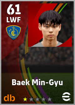 Baek Min-Gyu — LWF, OVR 61, MAX 61