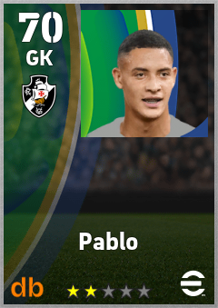 Pablo — GK, OVR 70, MAX 70