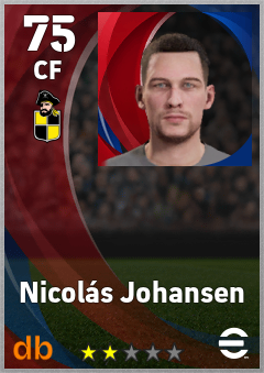 Nicolás Johansen — CF, OVR 75, MAX 75