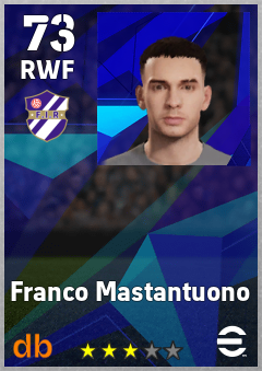Franco Mastantuono eFootball player card