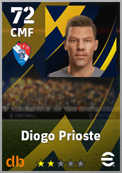 Diogo Prioste — CMF, OVR 72, MAX 72