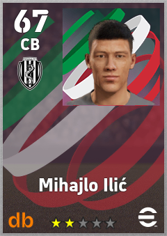 Mihajlo Ilić — CB, OVR 67, MAX 67