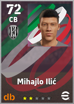 Mihajlo Ilić — CB, OVR 72, MAX 72