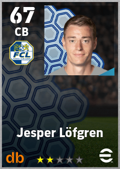 Jesper Löfgren — CB, OVR 67, MAX 67