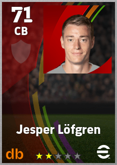 Jesper Löfgren — CB, OVR 71, MAX 71