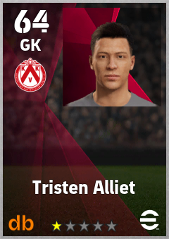 Tristen Alliet — GK, OVR 64, MAX 64