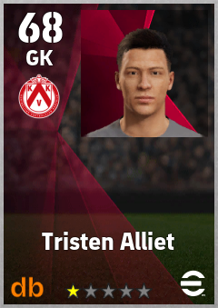 Tristen Alliet — GK, OVR 68, MAX 68