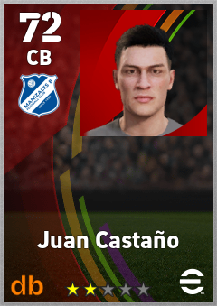 Juan Castaño — CB, OVR 72, MAX 72