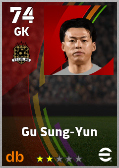 Gu Sung-Yun — GK, OVR 74, MAX 74