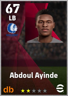Abdoul Ayinde — LB, OVR 67, MAX 67