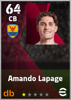 Amando Lapage — CB, OVR 64, MAX 64