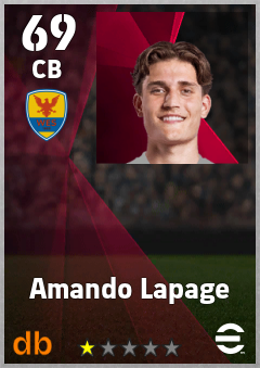 Amando Lapage — CB, OVR 69, MAX 69
