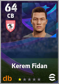 Kerem Fidan — CB, OVR 64, MAX 64