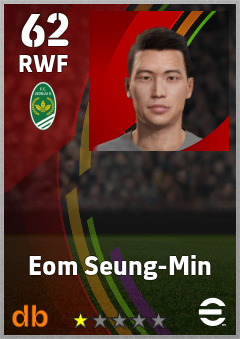 Eom Seung-Min — RWF, OVR 62, MAX 62