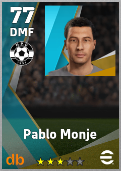Pablo Monje — DMF, OVR 77, MAX 77