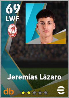 Jeremías Lázaro — LWF, OVR 69, MAX 69