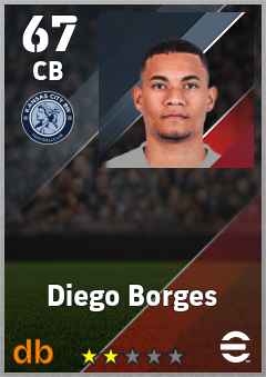 Diego Borges — CB, OVR 67, MAX 67