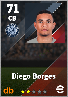 Diego Borges — CB, OVR 71, MAX 71