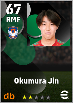 Okumura Jin — RMF, OVR 67, MAX 67