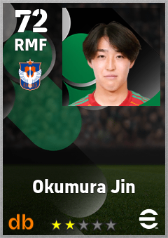 Okumura Jin — RMF, OVR 72, MAX 72